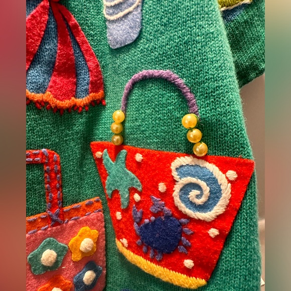 Michael Simon Size L  Short sleeve embroidered sweater - Picture 11 of 15